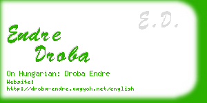 endre droba business card